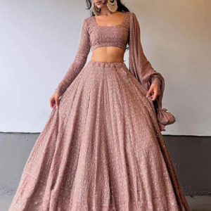 Dream EXPORTER Women Embroidered Lehenga & Choli Set with Dupatta For Women (Pink, FS)
