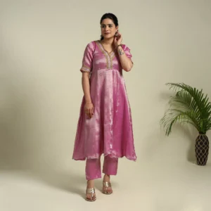 Sangria Printed Sleeveless Anarkali Ethnic Midi Dresses