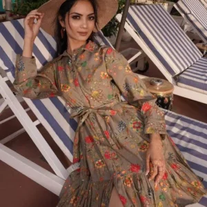 Floral Cotton Midi Dress